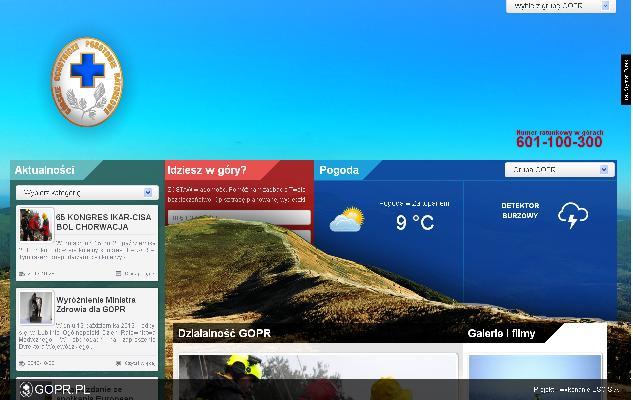 strona internetowa GOPR