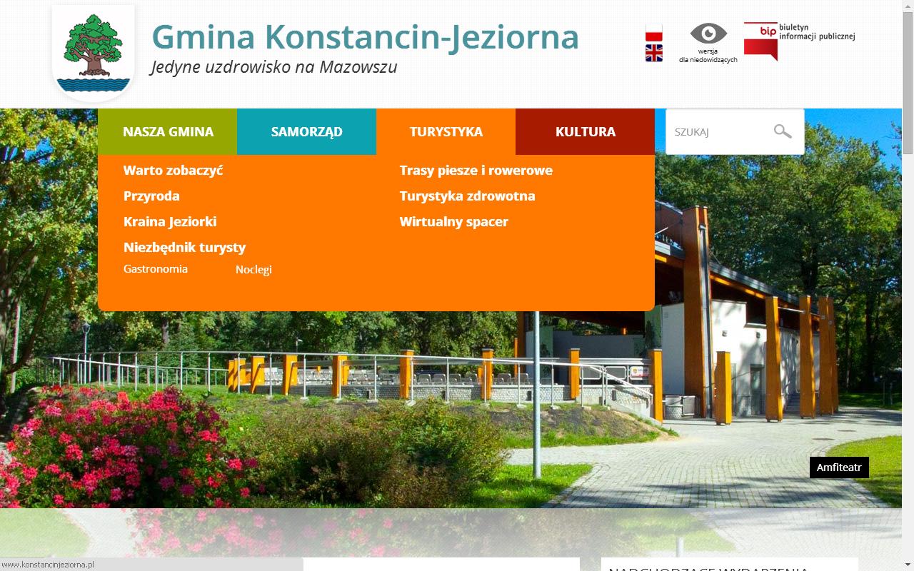 strona internetowa Gminy Konstancin - Jeziorna 