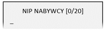Obrazek zawierajcy dodawanie NIP nabywcy na kasie fiskalnej Elzab