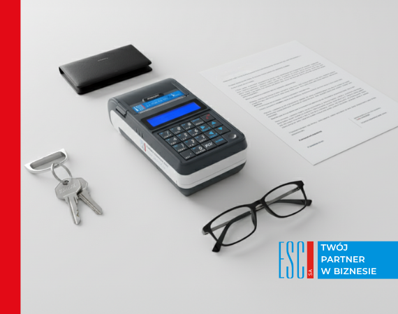 Obraz przedstawi�jacy najem prywatny a kasa fiskalna