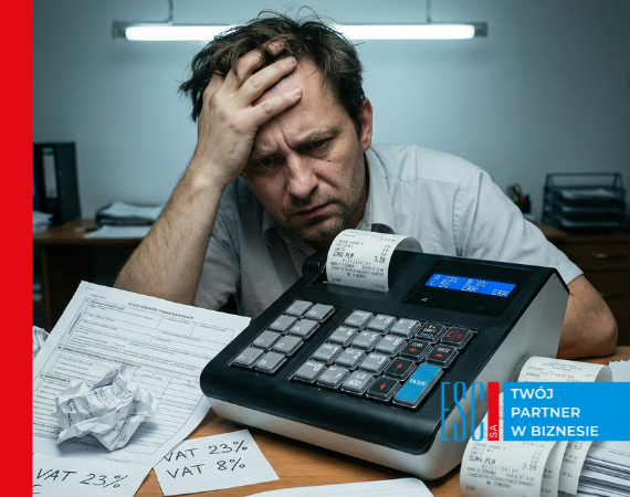 Obraz przedstawi�jacy stawki VAT na kasie fiskalnej u nievatowca-jak je...