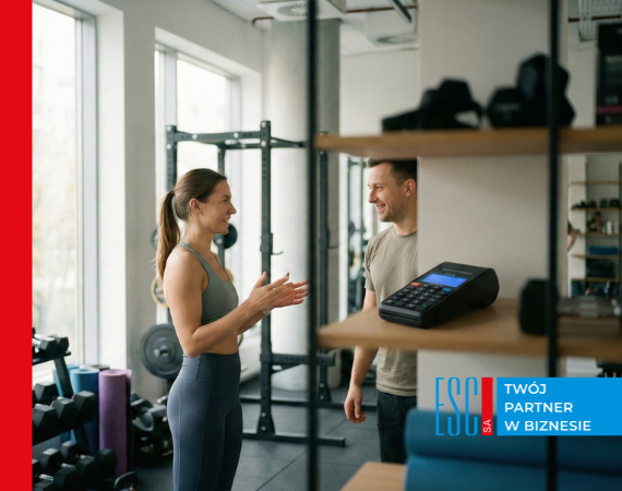 Obraz przedstawi�jacy trener personalny a kasa fiskalna-czy us�ugi treningow...