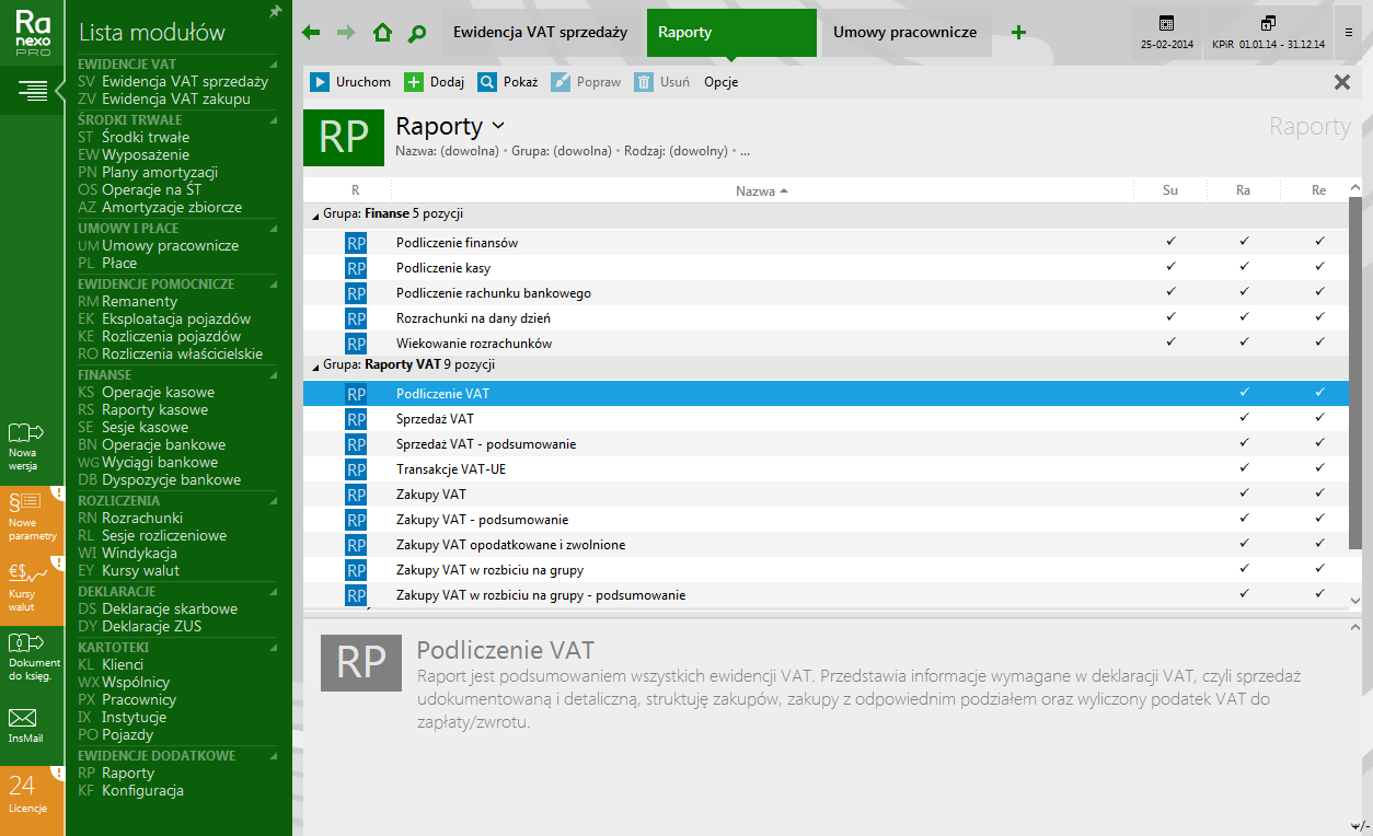 InsERT Rachmistrz NEXO - Program do księgowości