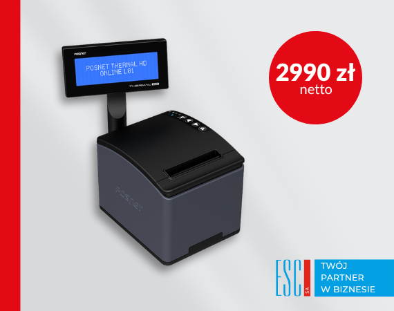 Drukarka fiskalna Posnet Thermal HD online w promocyjnej cenie – tylko do wyczerpania zapasów!