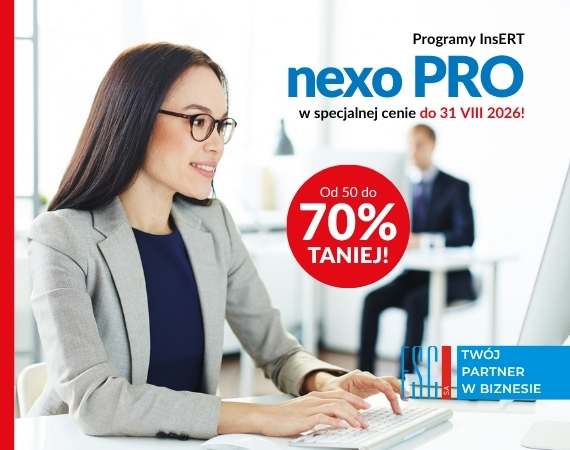 W sierpniu programy InsERT nexo PRO od 50 do 70% taniej!