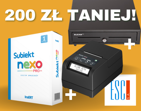 Subiekt NEXO z wybraną drukarką fiskalną i szufladą w obniżonej cenie!