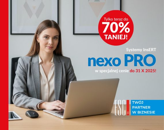Systemy InsERT nexo PRO do 70% taniej!