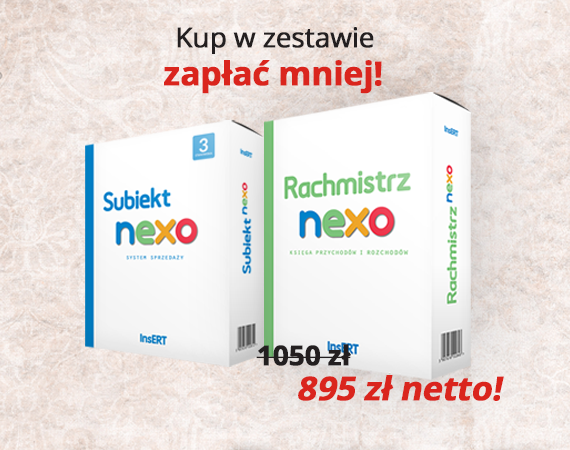 Subiekt nexo i Rachmistrz nexo w promocyjnej cenie!