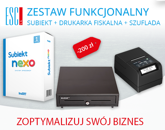 Subiekt NEXO z wybraną drukarką fiskalną i szufladą w obniżonej cenie!