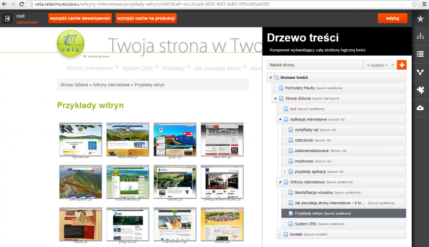 VELA CMS 2 - system CMS, tworzenie stron internetowych