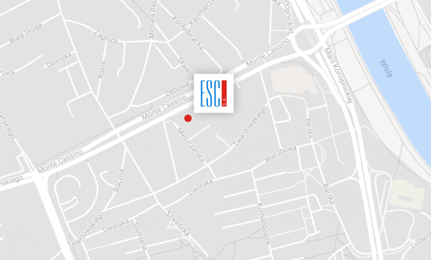 mapka dojazdu, ESC SA 
