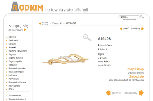 Rodium - Internetowa hurtownia złotej biżuterii