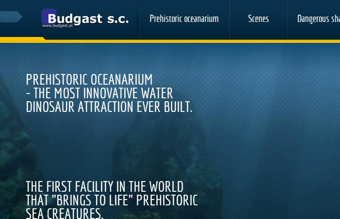 strona internetowa Prehistoric Oceanarium