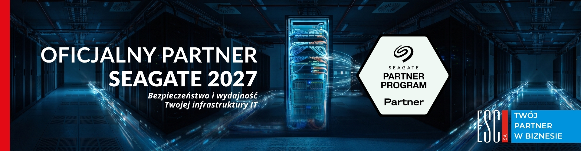 ESC SA oficjalny partner Seagate (baner reklamowy)