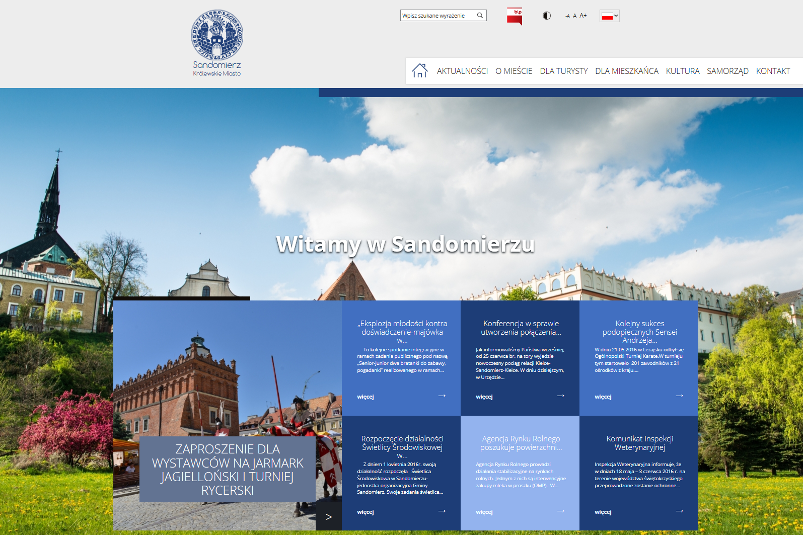 strona internetowa miasta Sandomierz