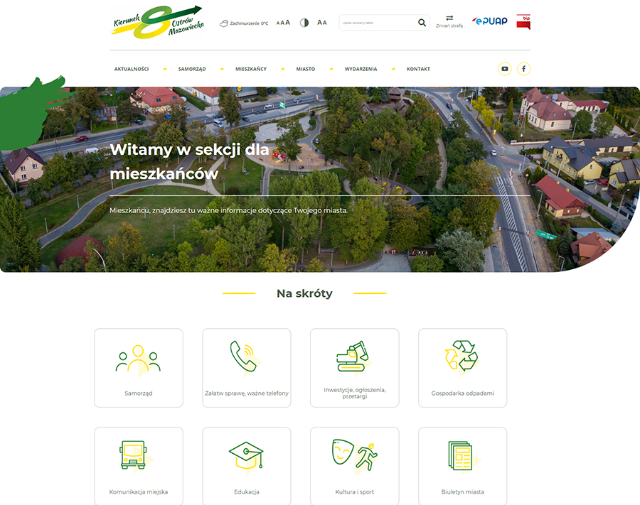 Ilustracja przedstawiąjaca kolejne witryny w portfolio