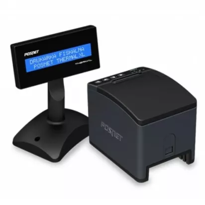 Drukarka fiskalna Posnet Thermal XL2 Online z wyświetlaczem wolnostojącym
