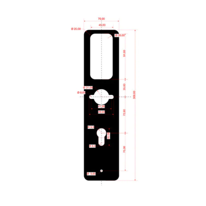 Podkładka dystansowa 72 mm (do SmartLock 404)