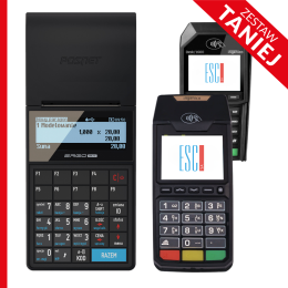 Kasa fiskalna Ergo online + terminal płatniczy Ingenico Desk 2600 i PIN pad Desk 1600