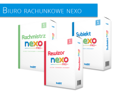 Zestaw - Biuro Rachunkowe nexo PRO