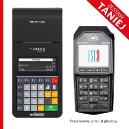 Kasa fiskalna Novitus Nano II + terminal płatniczy
