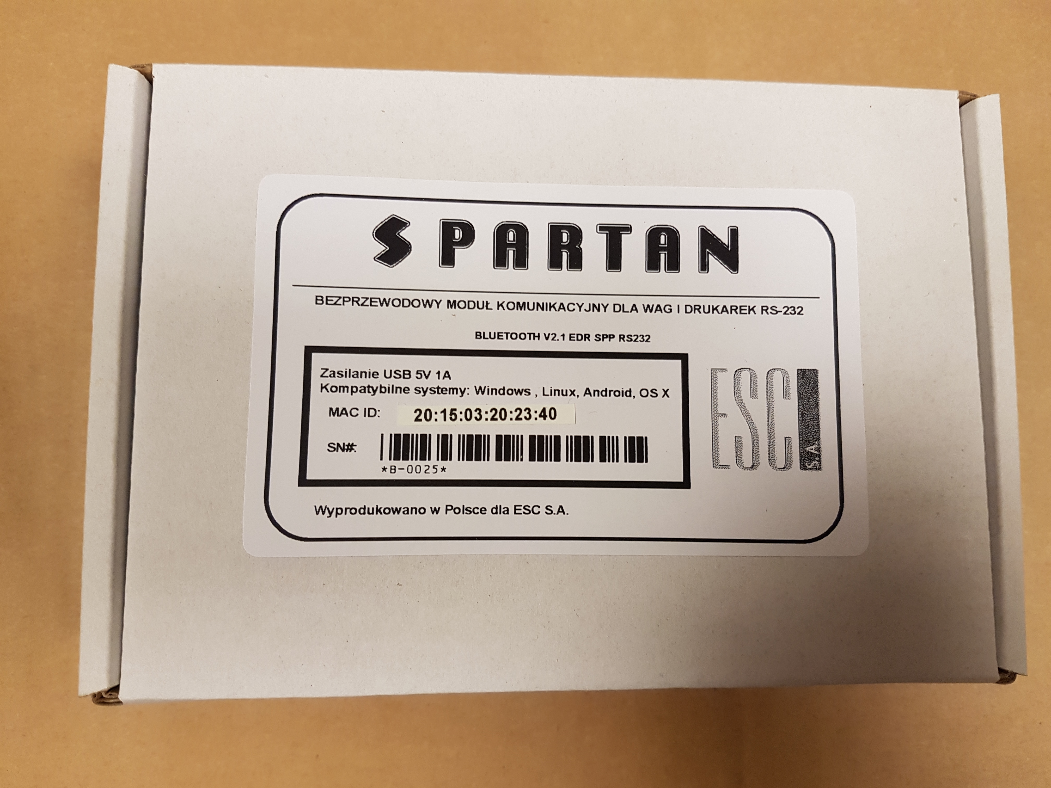 Spartan - konwerter Bluetooth RS232